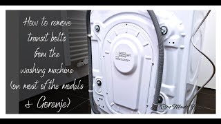 How to Remove Shipping Bolts from the Washing Machine (Gorenje)