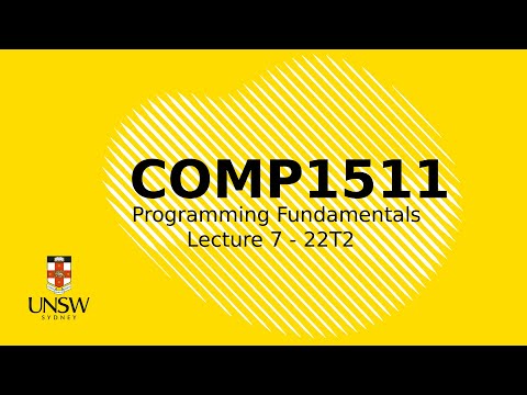 COMP1511 Week 4 Lecture 1 | Dynamic Memory