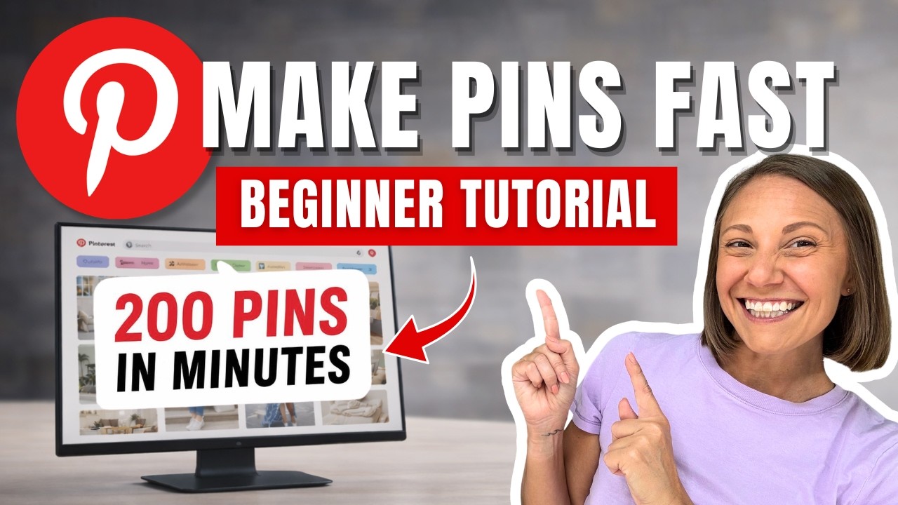 How to Make Pins Fast → Pinterest Pin Automation (For Beginners) thumbnail