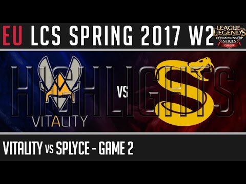 Splyce vs Vitality Highlights Game 2 - EU LCS W2D2 Spring 2017 - SPY vs VIT G2