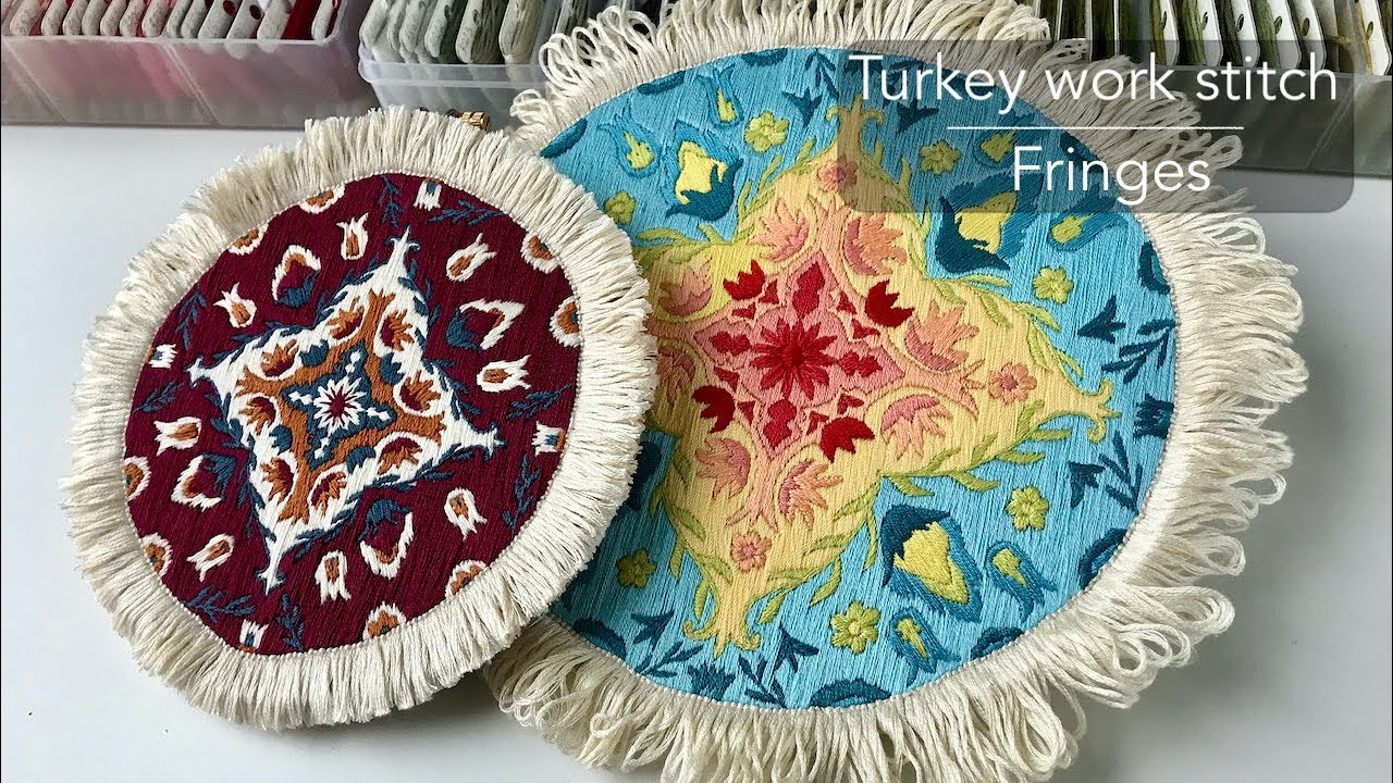 Turkey work stitch tutorial