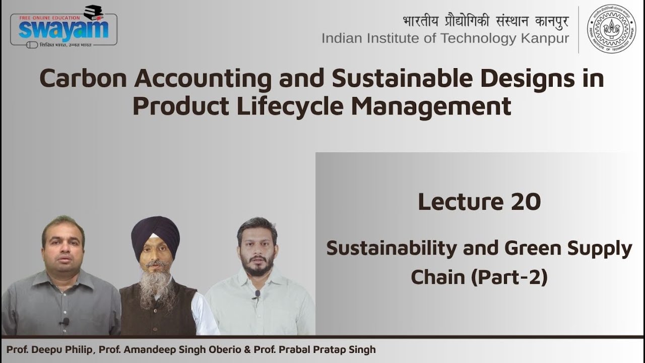Lecture 20 : Sustainability and Green Supply Chain (Part-2)