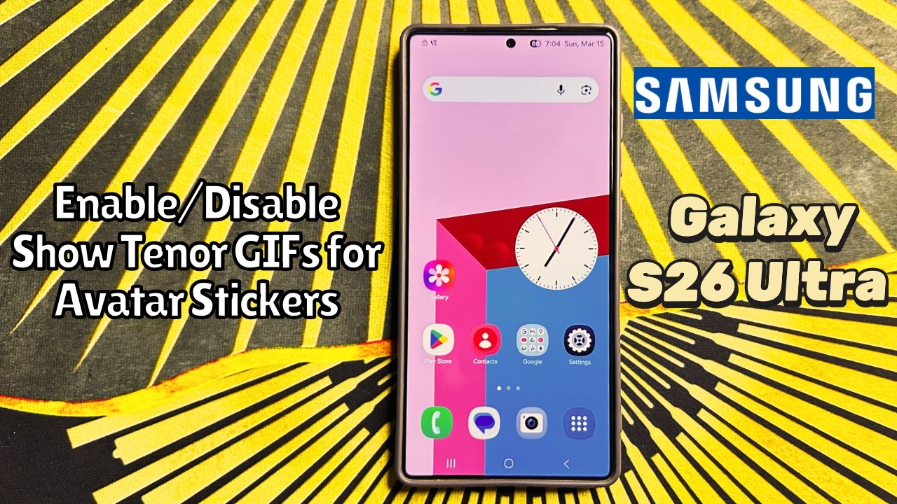 How to Enable/Disable Show Tenor GIFs for Avatar Stickers on Samsung Galaxy S26 Ultra #tutorial
