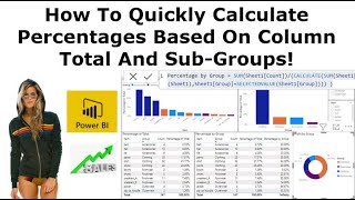 Power BI Dax - How to Calculate Percentages Based on Column Total and Sub Groups