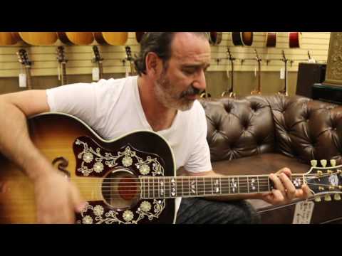 Jason Sinay playing our Gibson J-200 Bob Dylan Signature here at Norman's Rare Guitars