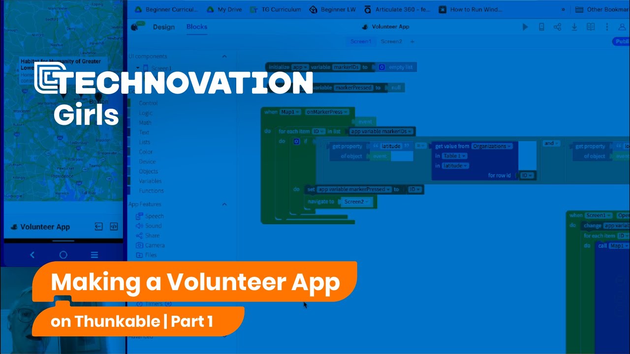 Maps & Markers with a Volunteer App Part 1