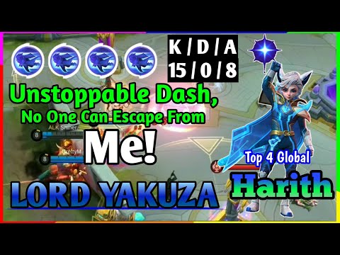 NON STOP ROAMING,NON STOP GANKING!!,Gameplay Harith by LORD YAKUZA [ Top 4 Global ]