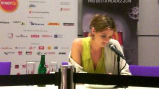 Stana Katic singing her own song at Zlin Film Festival