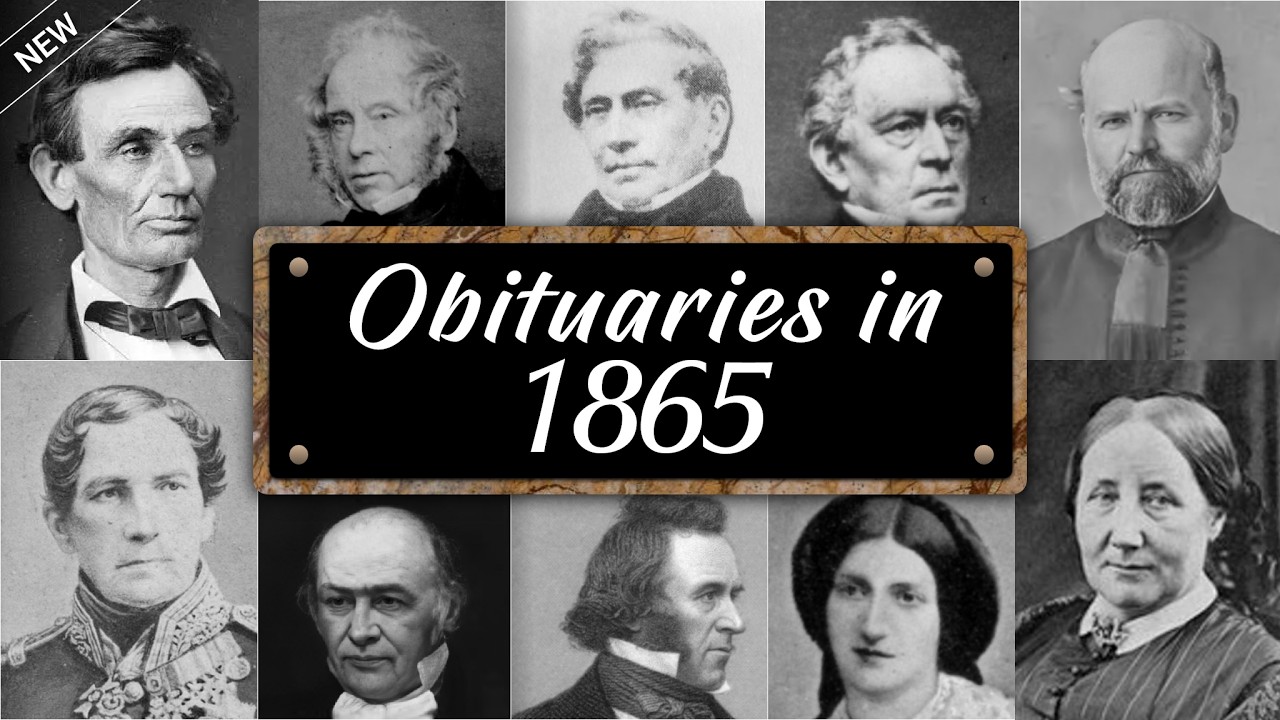 Obituary: Famous People WE LOST in 1865