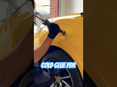 Watch this dent POP with cold glue PDR | how to pop dents | paintless dent repair tools #pdr