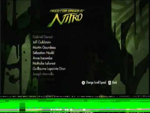 Need For Speed Nitro   Credits
