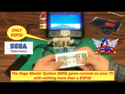 The Sega Master System (SMS) game console on your TV with nothing more than a ESP32