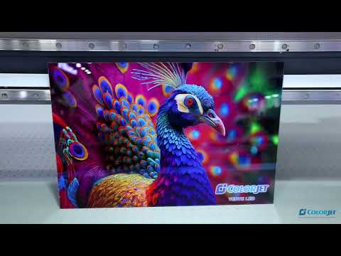 VLR 2513 Verve LED True Flatbed UV Printer with Ricoh Printhead (1300x2500 mm, 100 mm Max Media Thickness, CMYK+W+V Ink)