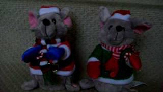 (Gemmy) - Christmas Mice - We Wish you a Merry Christmas, Let it Snow