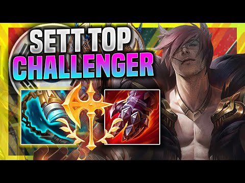 KOREAN CHALLENGER TRIES SETT WITH NEW BUFFS! - Korean Challenger Plays Sett Top vs Volibear!