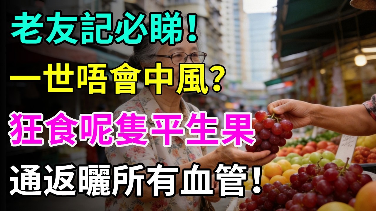 唔使買貴價補品！行趟街市就買到防中風「隱藏3寶」！呢款平民生果竟然係血管垃圾車？#預防中風#血管健康#平民清血管#降膽固醇#抗氧化食物#三高飲食#老人家健康#健康生活