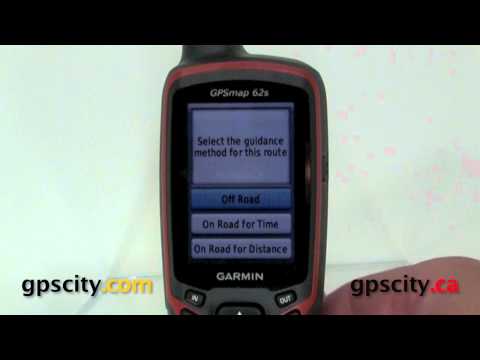 A look at Routes in the Garmin GPSMap 62S with GPSCity