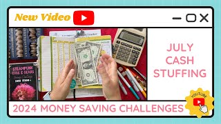 Cash Stuffing July Paychecks and Saving Money - TracEy Monster Savings on Etsy