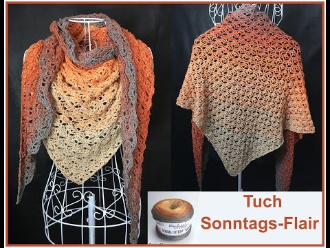 Sunday Flair Scarf - Crochet from 1 Woolly Hugs BOBBEL - Veronika Hug