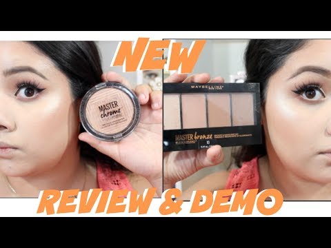 NEW Maybelline Master Bronzer Palette & Chrome Highlight // Review + Demo Video