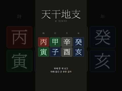 위는 드러나고 아래는 깊어진다 | 천간 자리와 지지 자리