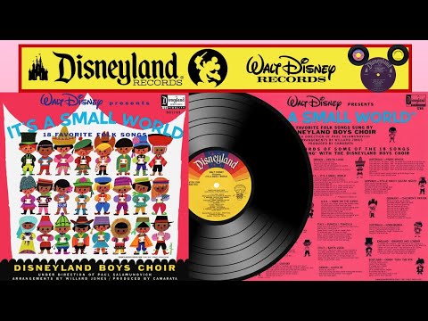 "it's a small world" 18 FAVORITE FOLK SONGS  Restored Disneyland STEREO LP
