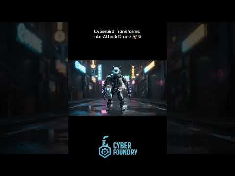 Cybercat Transforms into Warbot 🐱⚙️🤖 | #Cyberpunk #Transformation