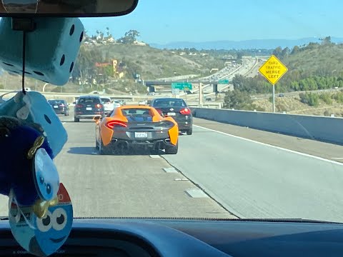 YouTuber Brawadis Driving McLaren 570s Spider on San Diego Highway!