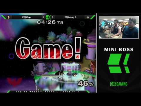 Mini Boss Top 56 Winners Round 1 - PS|Wisp (Captain Falcon) vs PF|JohnnyD (Marth)