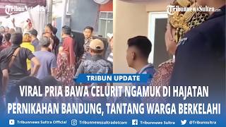 Download lagu A man went on a rampage at a wedding, challenging residents to a fight while wielding a sharp wea... mp3