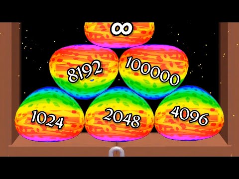 Satisfying Mobile Game New Video jelly 2048 - Blob Merge 3d gameplay walkthrough part 2