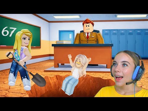КОПАЕМ, ЧТОБЫ СБЕЖАТЬ ИЗ ШКОЛЫ в ROBLOX! С АЛЁНОЙ