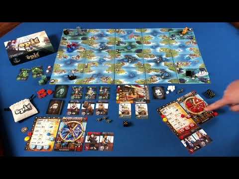 Tiny Epic Pirates Curse of Amdiak 2 player playthrough.