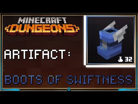 Minecraft Dungeons Artifact : Boots Of Swiftness [Beta Analysis]