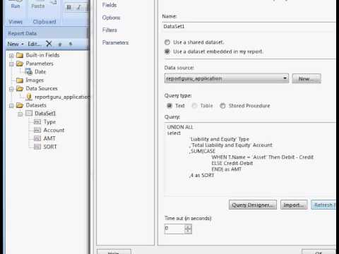 Balance Sheet in SSRS | Sorting & Setting Default Parameters | ReportingGuru