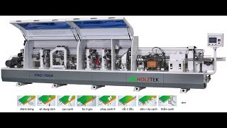 Máy dán chỉ PVC, máy dán cạnh tự động có bo góc holztek PRO-680