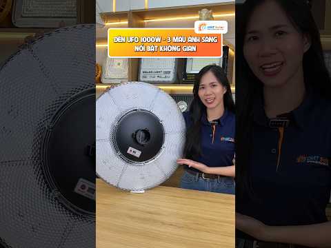 Đèn đĩa bay UFO kim cương năng lượng mặt trời 3 màu ánh sáng [UFO-1000KC/3M]