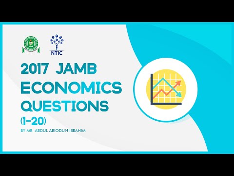 2017 JAMB Economics Questions 1 - 20  - NTIC Online Class #Economics #utm_source  #pastquestions