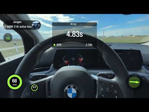 2022 BMW 218I ACTIVE TOURER 1.5 fwd 100kw 0-100kmh acceleration