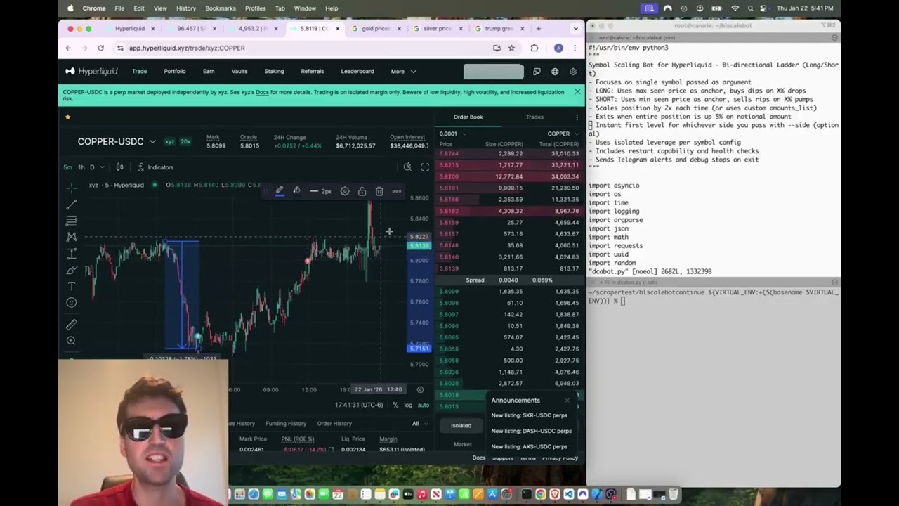 I Vibe Coded a Gold Bot and it made $1,000 (Claude + Hyperliquid)