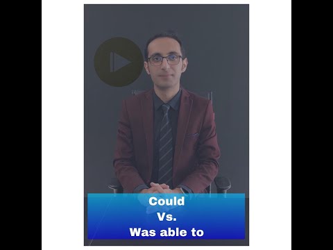 Grammar Time: Could Vs. was able to