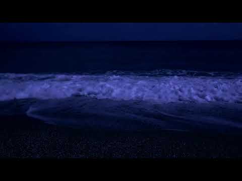 Fall Asleep with Powerful Waves at Night on Museddu Beach   Ocean Sounds for Deep Sleeping 2023