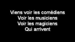 Vox Angeli - Les Comédiens (Lyrics)