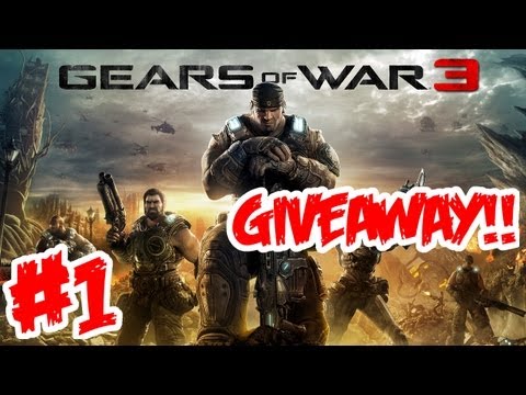 Gears of War 3 Walkthrough Part 1 [ Prologue + Act 1 - Chapter 1 ] HD - GIVEAWAY!! - (Gameplay)