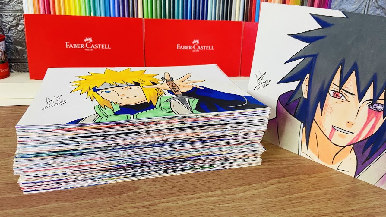 Mostrando Minha Pilha de Desenhos de Anime e Manga / Mais de 100 Desenhos