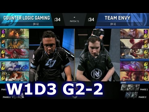 Team EnVyUs vs CLG Game 2 | S7 NA LCS Spring 2017 Week 1 Day 2 | NV vs CLG G2 W1D3 1080p