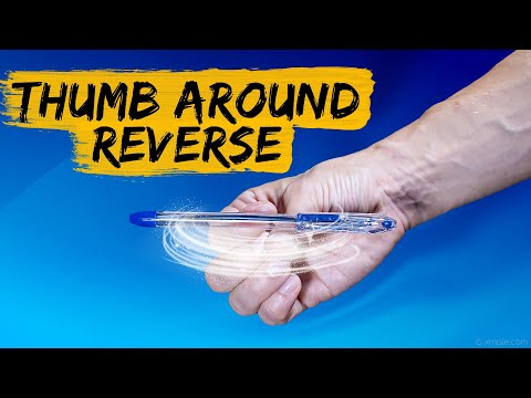 Basic pen trick - Thumb Around Reverse -  pen spinning tutorial