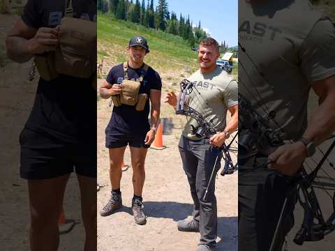 Shooting Josh Bowmars 90lb bow. Do you think you could pull it? #hoytarchery #archery #bowhunting