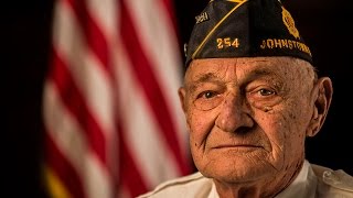 85 year old Army Veteran Paul Gottfried recites Ragged Old Flag