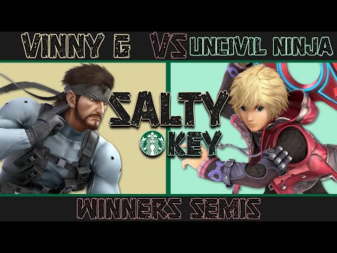 Vinny G (Snake) vs Uncivil Ninja (Shulk, Diddy Kong) - Winners Semis - Salty Key #212 - SSB Ultimate
